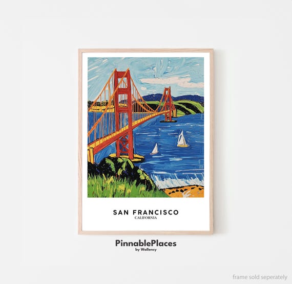 Golden Gate Bridge Print San Francisco Bay Matisse Style File