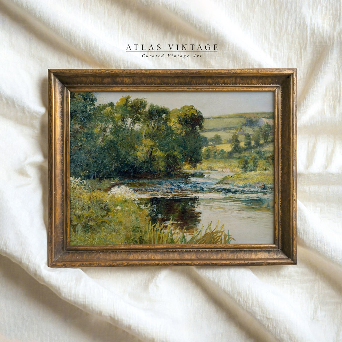 Vintage Landscape Frame Size Guide Chart Wall Art 36x24 to 7x5 Inches - Image 8