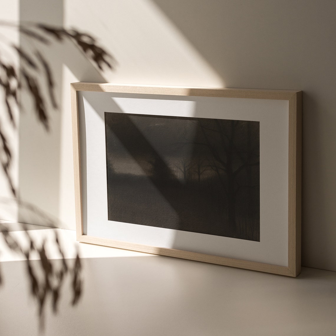 Dark Halloween Night Forest Moody Black Trees Spooky Art Poster - Image 3
