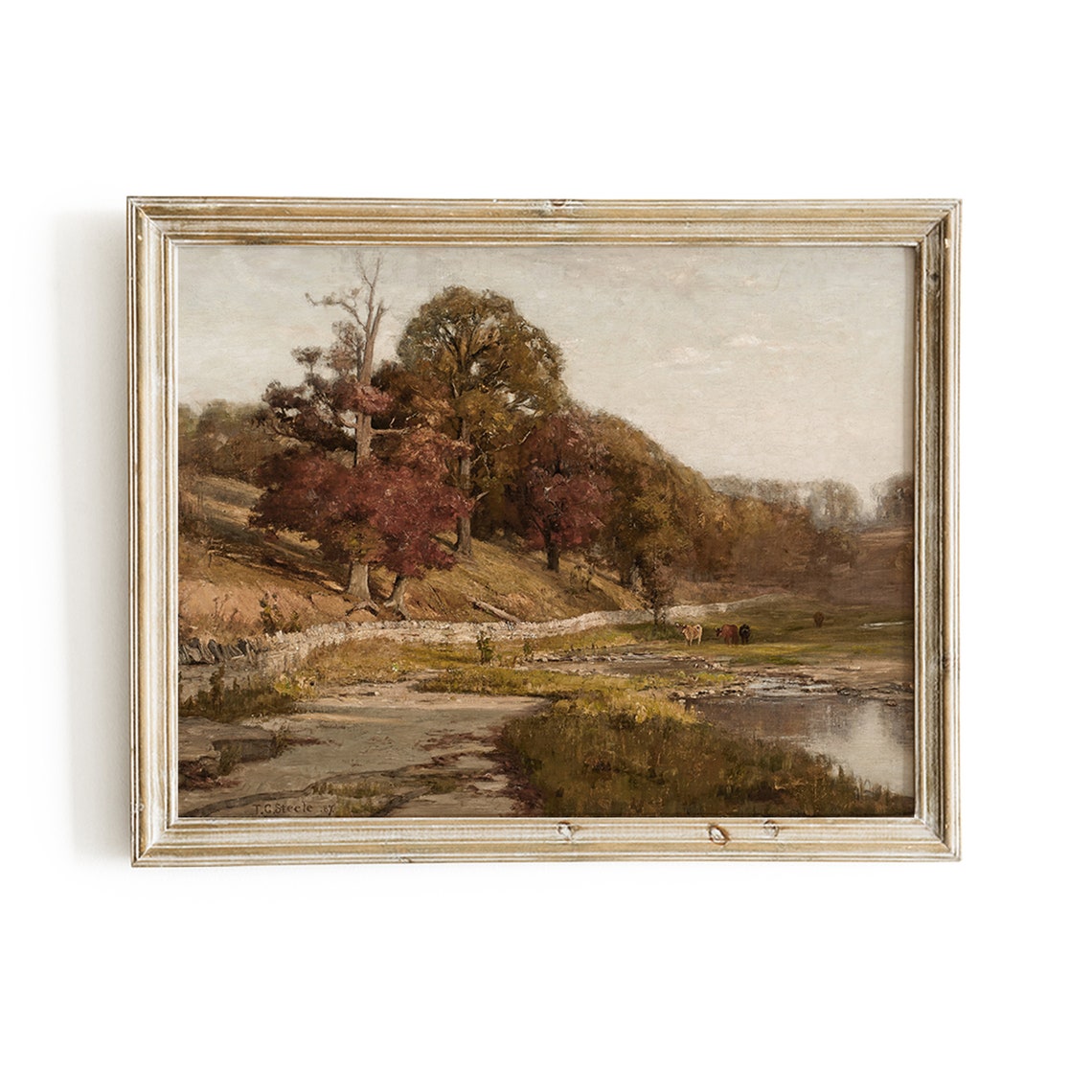 Vintage Fall Gallery Wall Set of 9 Antique Autumn Warm Tone Art Poster - Image 4