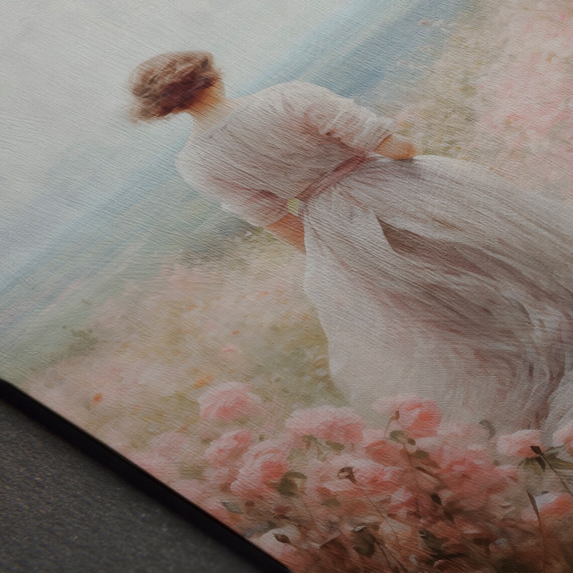 Woman Wildflower Field Painting Spring Romantic Cottage Art Poster - Image 5