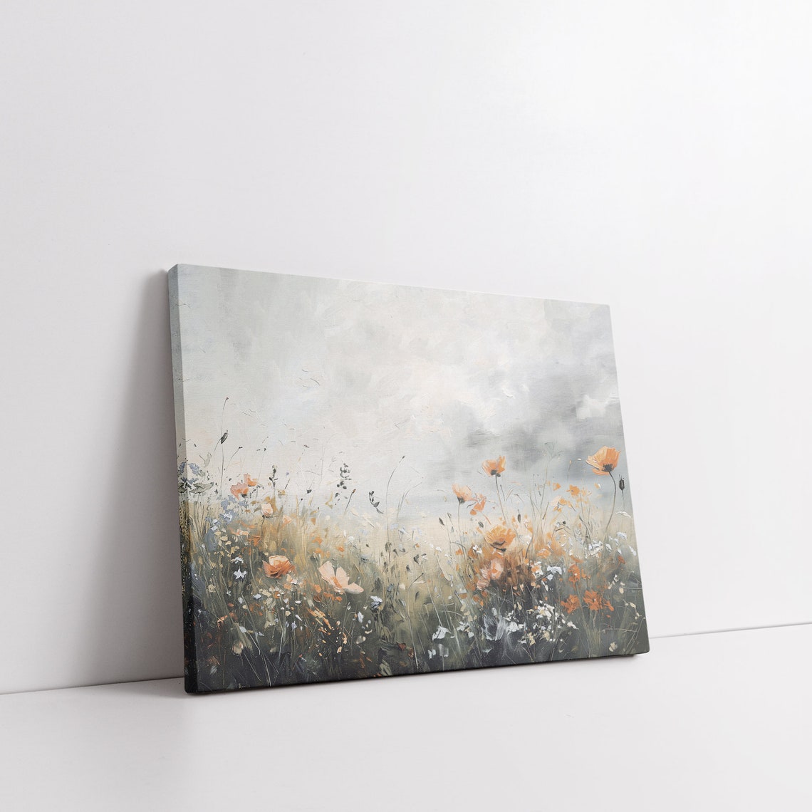 Vintage Floral Spring Print Landscape Flower Meadow Oil Painting Wildflower Field Country Farmhouse Wall Art - Image 8