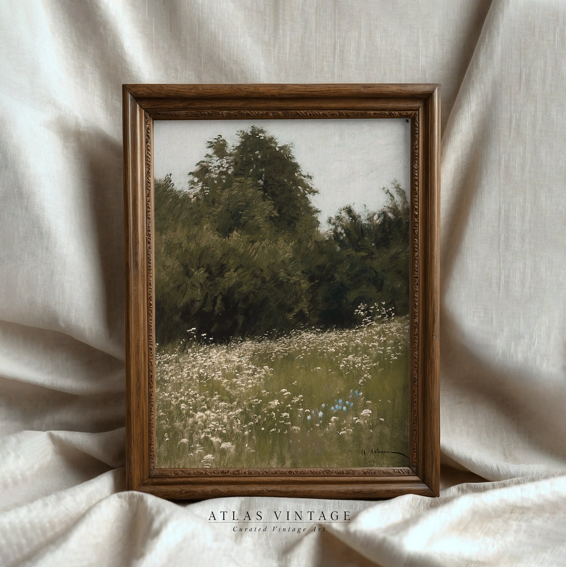 Vintage Landscape Frame Size Guide Chart Wall Art 36x24 to 7x5 Inches - Image 8