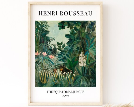 Henri Rousseau Equatorial Jungle Vintage Exhibition Poster