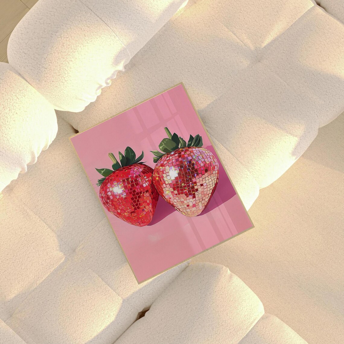 Disco Strawberry Poster, Retro Preppy Wall Art - Image 5
