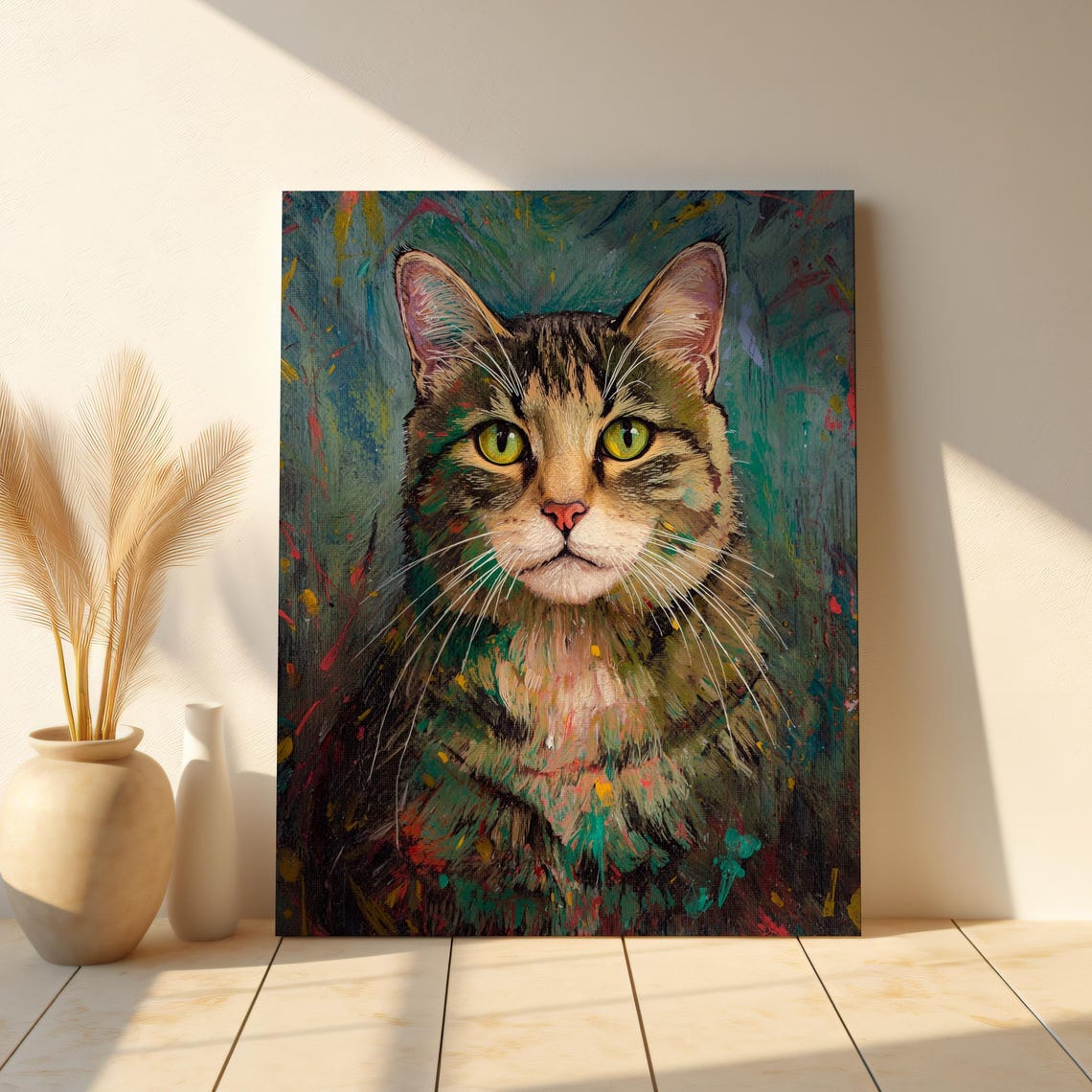 Cat Portrait Modern Wall Art Print