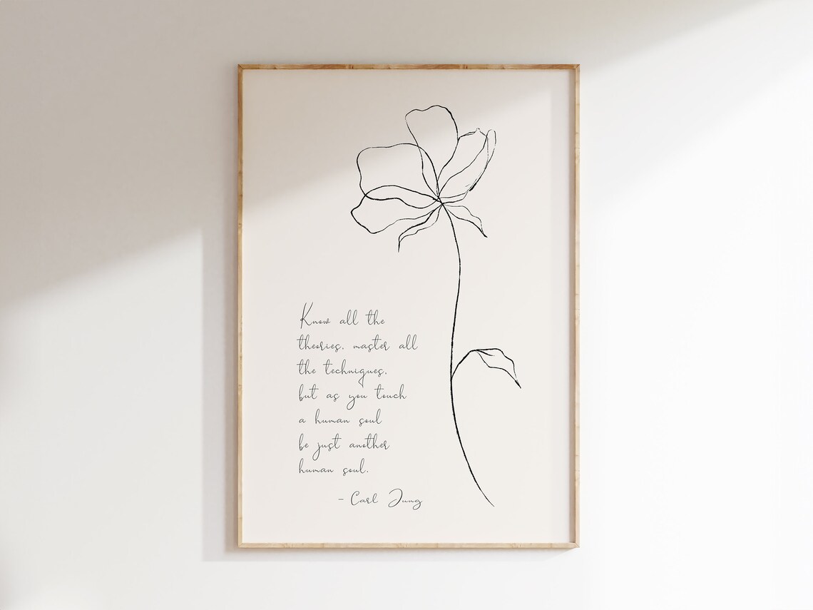 Carl Jung Quote Print, Psychology Therapy Office Decor