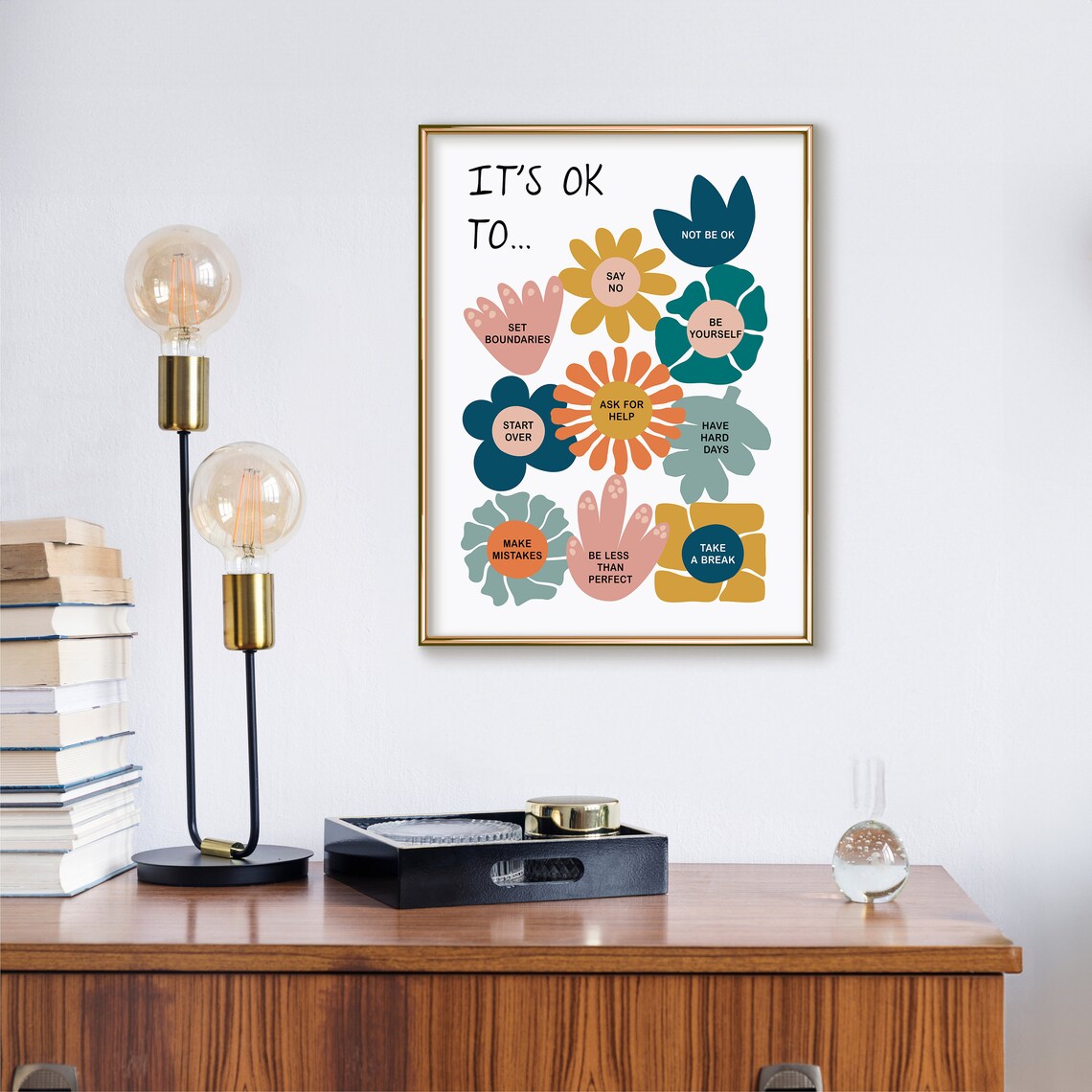 Its Ok To Not Be Ok Mental Health Art Print - Image 3