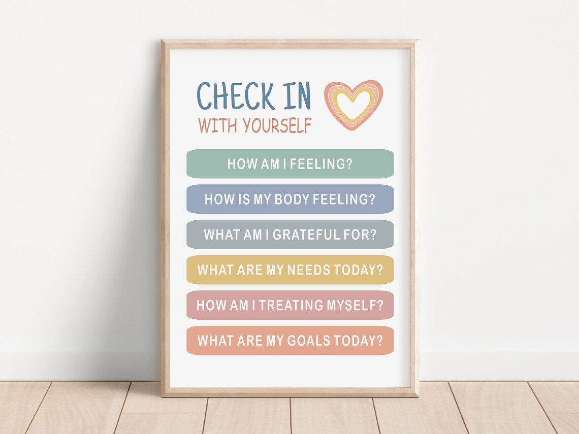 Check In With Yourself Mental Health Art Print