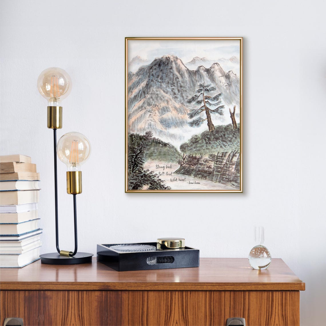 Brene Brown Strong Back Soft Front Wild Heart Mountain Poster - Image 3