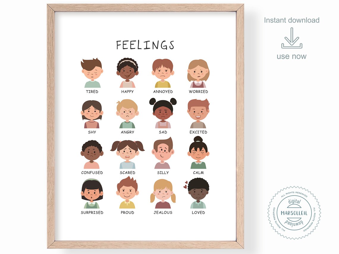 Set of 3 Calming Corner Poster Techniques Rainbow Feelings Kids Decor - Image 2