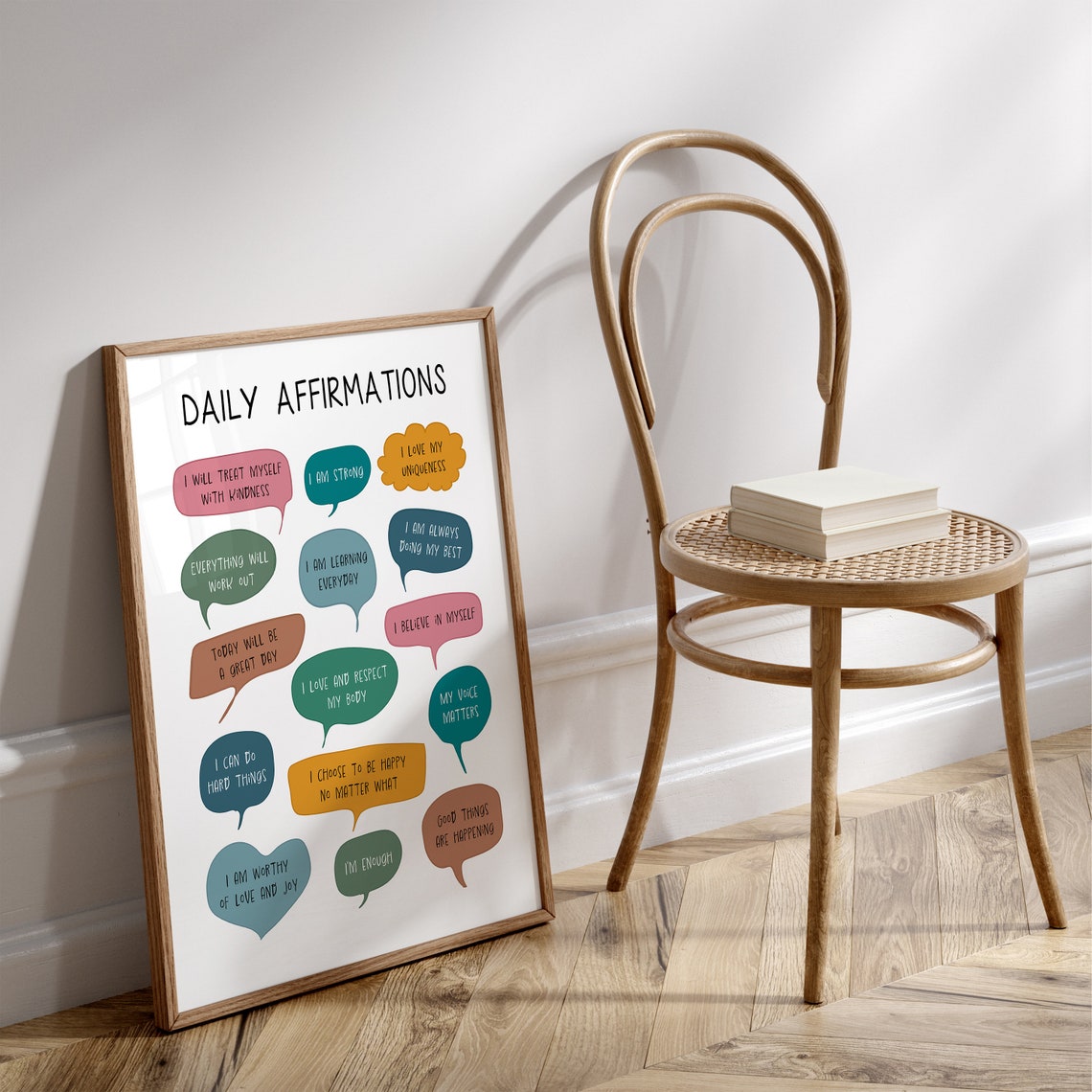 Daily Affirmations Mental Health Poster School Psychologist School Social Worker Positive Affirmation Daily Check In Note To Self - Image 3