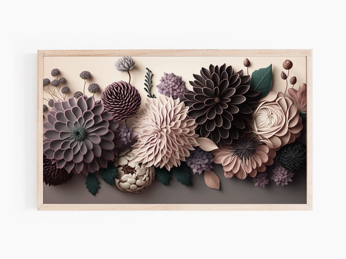 Modern Flowers Still Life, Botanical Wall Art Print - Image 3