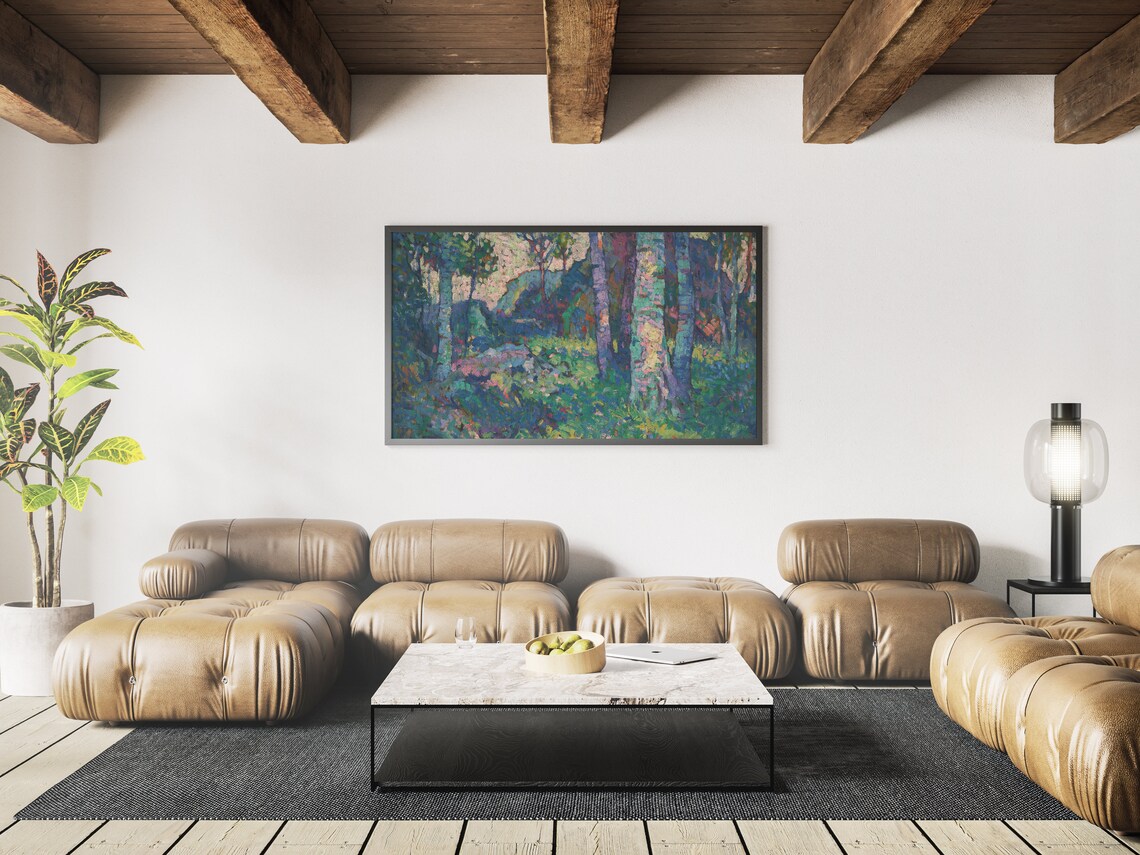 Classic Forest Scenery Impressionism Art Print - Image 4