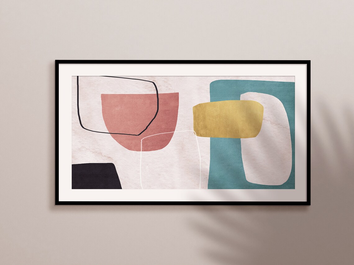 Modern Abstract Painting Oil-Painting Style Art Print - Image 2