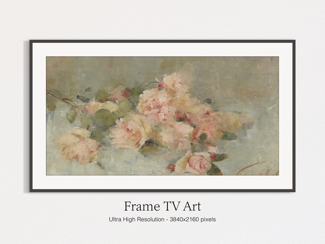 Vintage Flower Still Life Roses Art Print