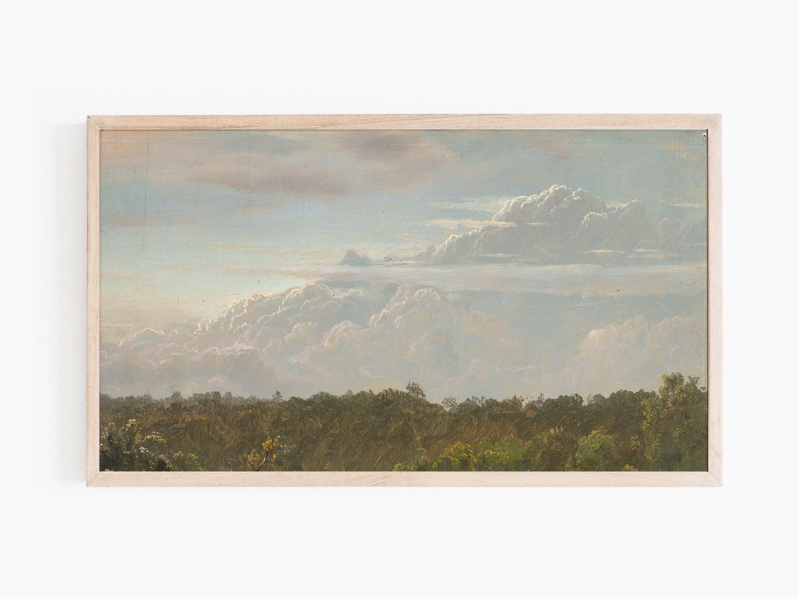 Summer Thunder Clouds Oil Painting - Image 3