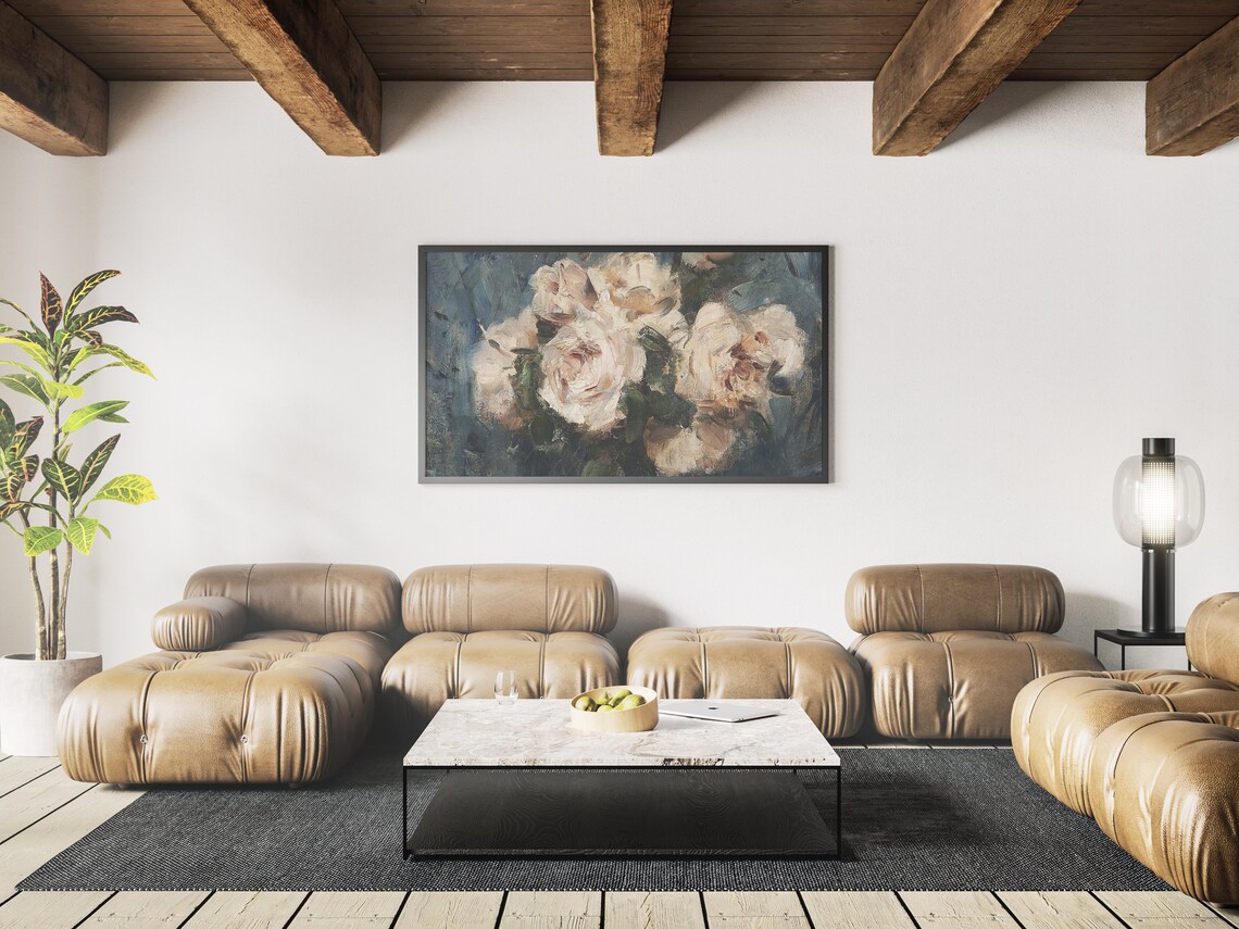 Vintage Flower Still Life Roses Poster Print - Image 4
