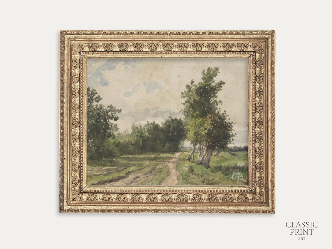 Classic Watercolor Landscape Painting - Image 4