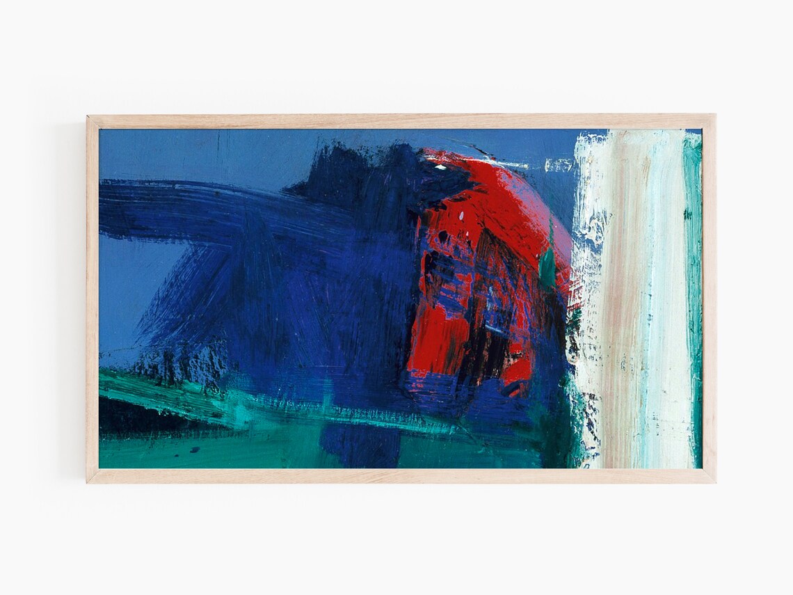 Blueberry Eyes Abstract Art, Oil Painting Print - Image 3