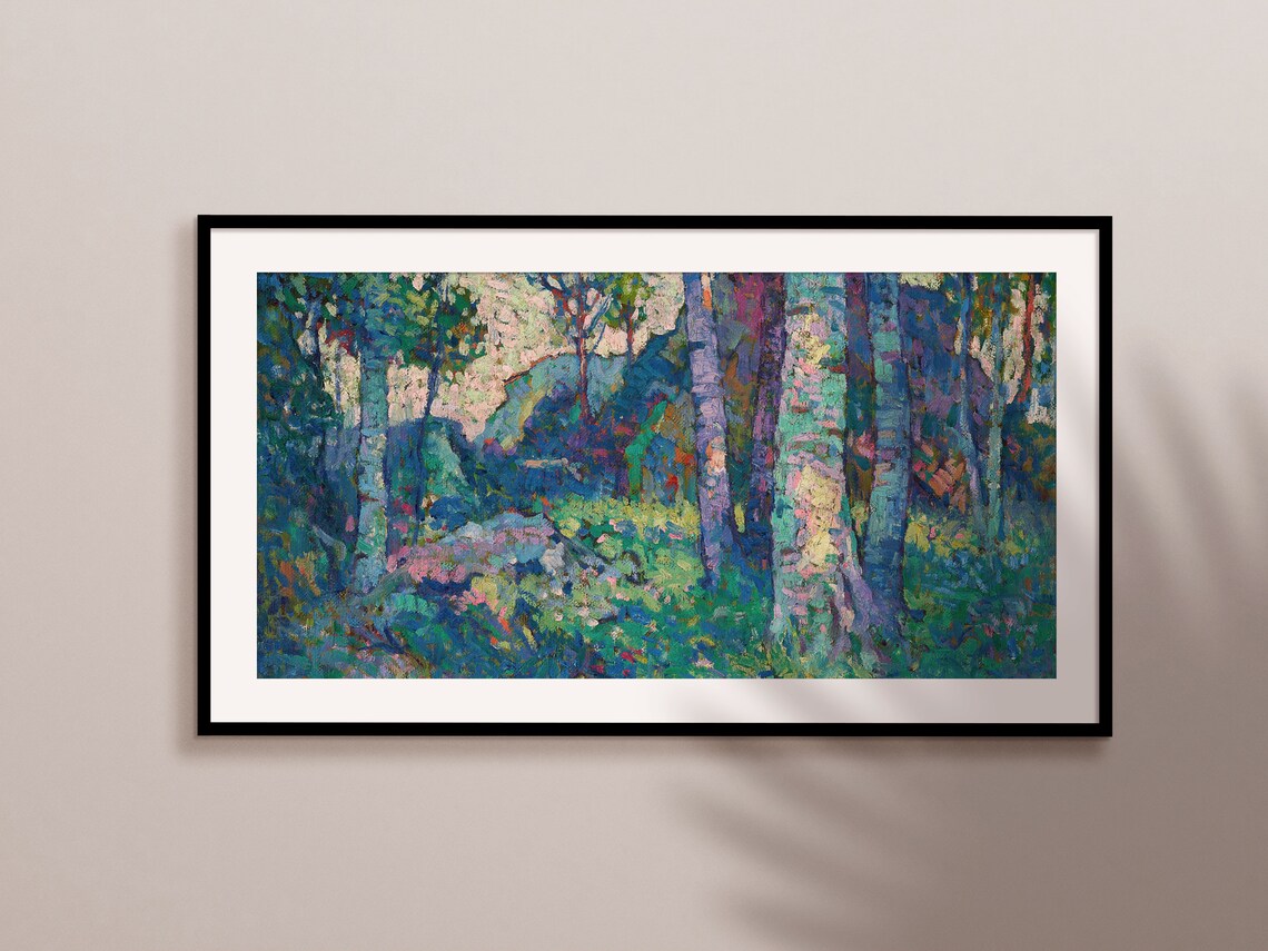 Classic Forest Scenery Impressionism Art Print - Image 2