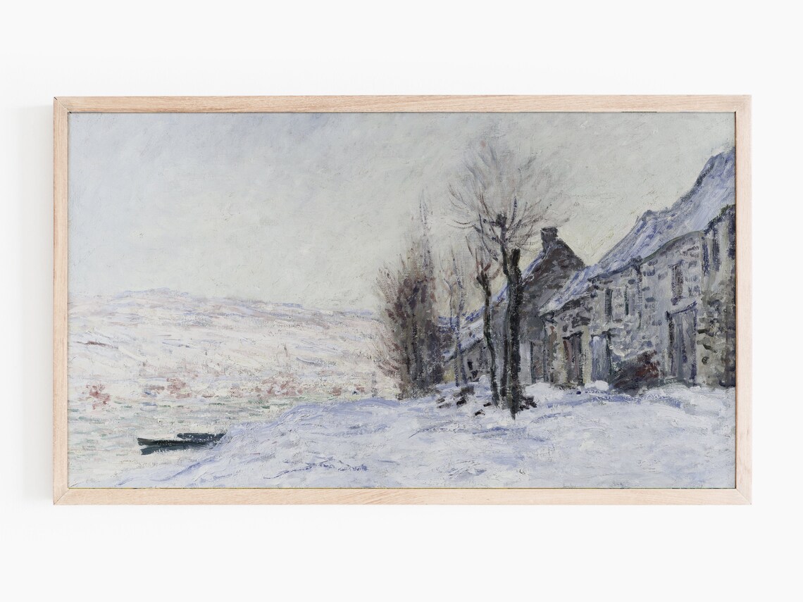 Vintage Christmas Landscapes Art Print, Holiday Decor - Image 2