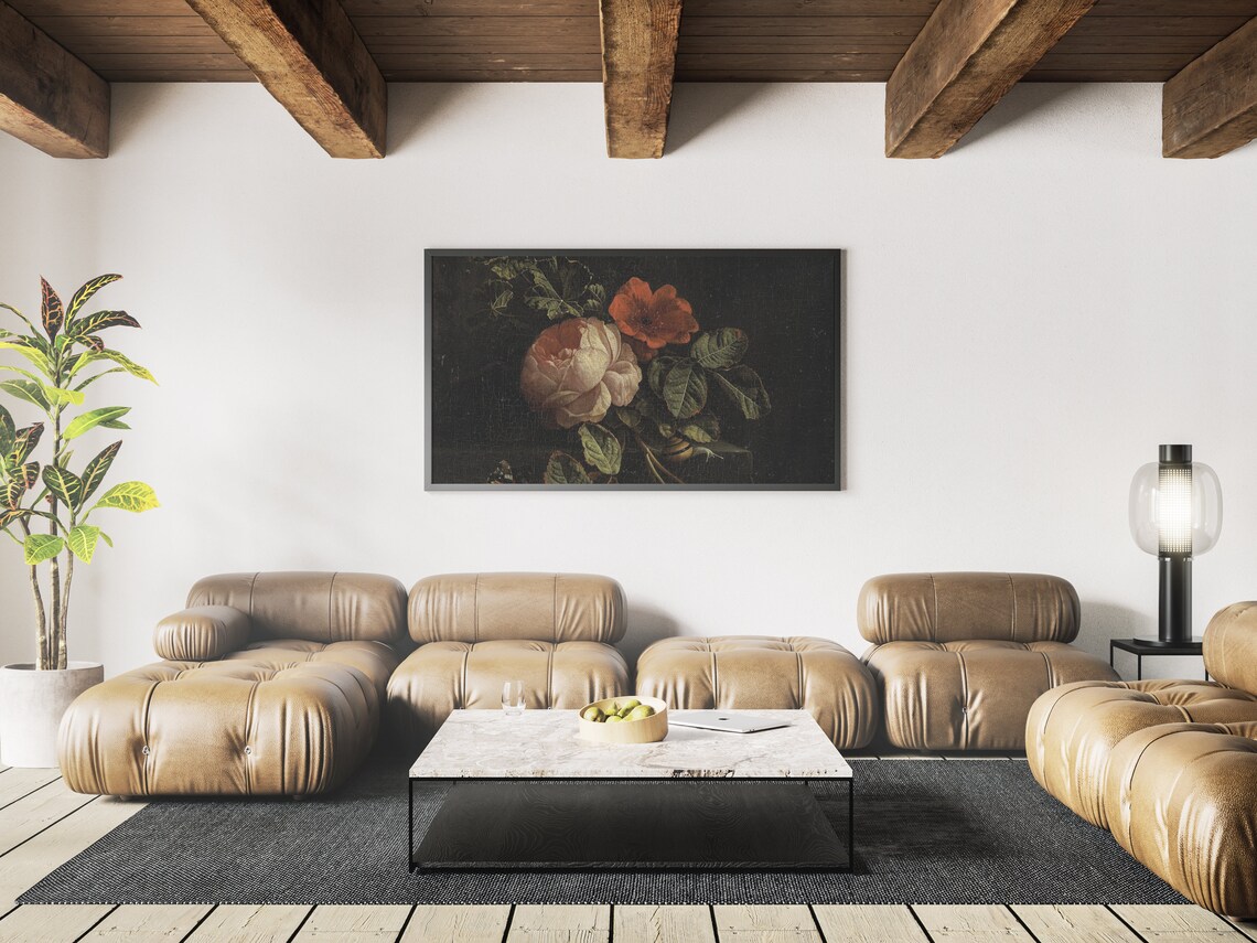 Classic Roses Painting Still Life Art Print - Image 3