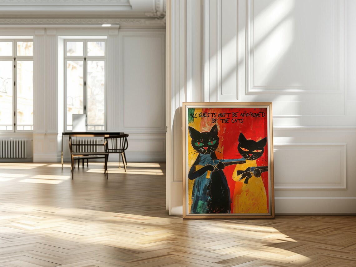Funny Cat Art Print, Gift for Cat Lovers - Image 2