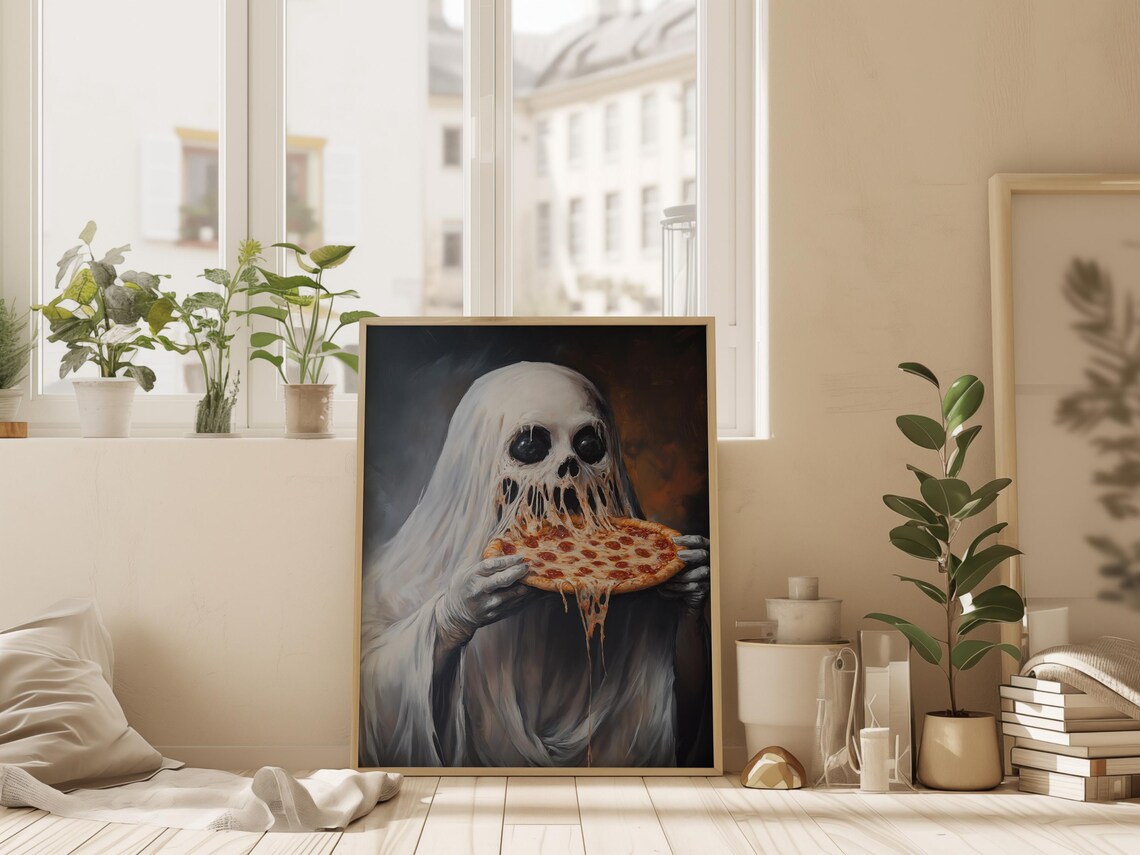 Ghost Halloween Poster, Kitchen Wall Decor - Image 2