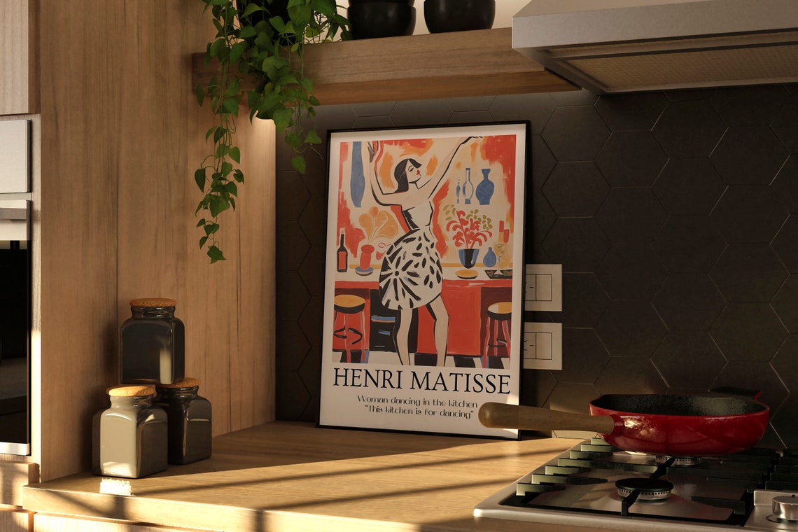Henri Matisse Painting, Vintage Kitchen Decor - Image 4
