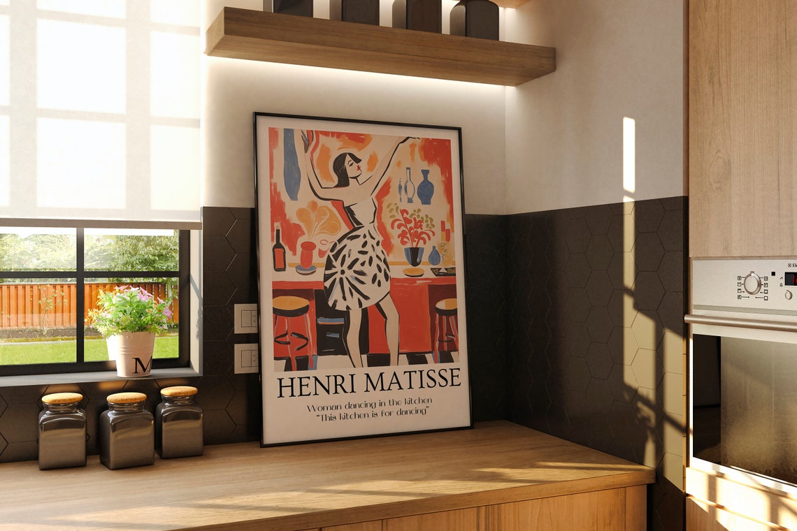 Henri Matisse Painting, Vintage Kitchen Decor - Image 3