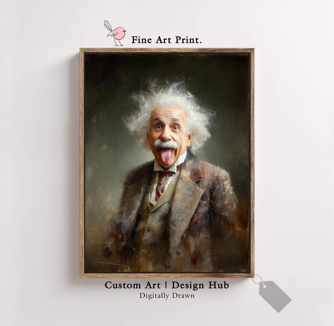 Abstract Portrait Of Albert Einstein, Art Print