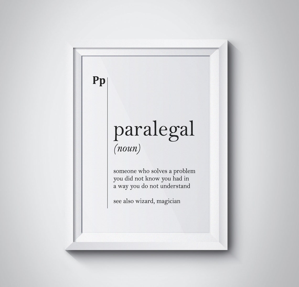 Funny Paralegal Definition Print Dictionary Style Office Gift
