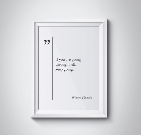 Winston Churchill Quote Inspiring Wall Art Inspiring Gift Motivational Wall Art Churchill Art Churchill Print Churchill Poster