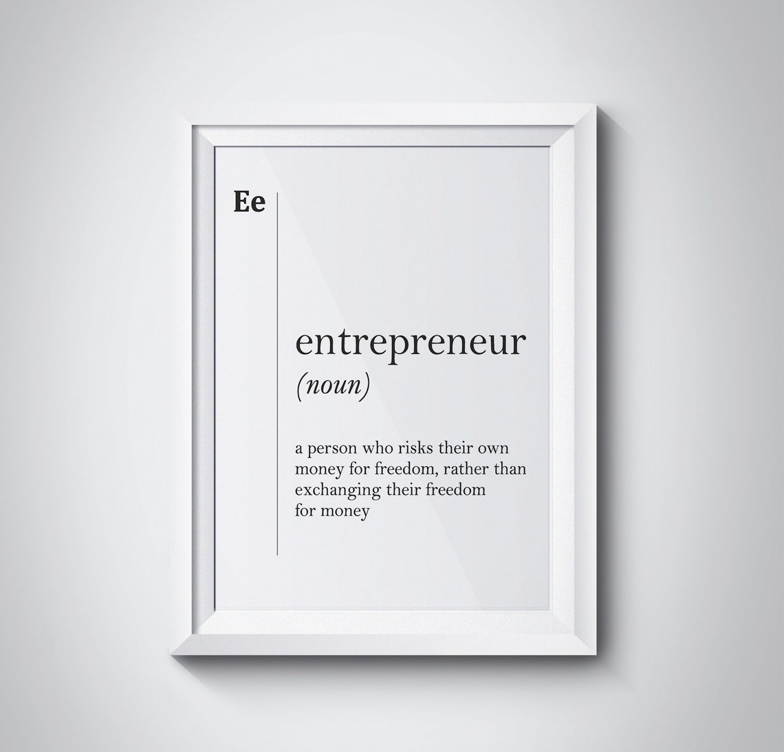 Entrepreneur Funny Definition Business Office Gift Motivational Poster