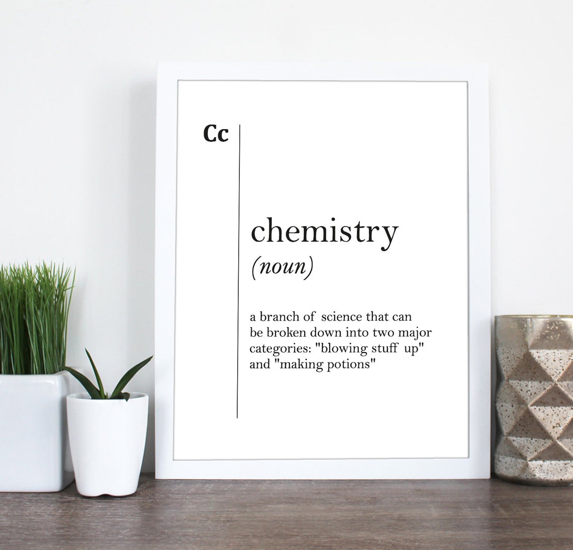 Chemistry Dictionary Definition White Typography Poster for Lab Decor - Image 2