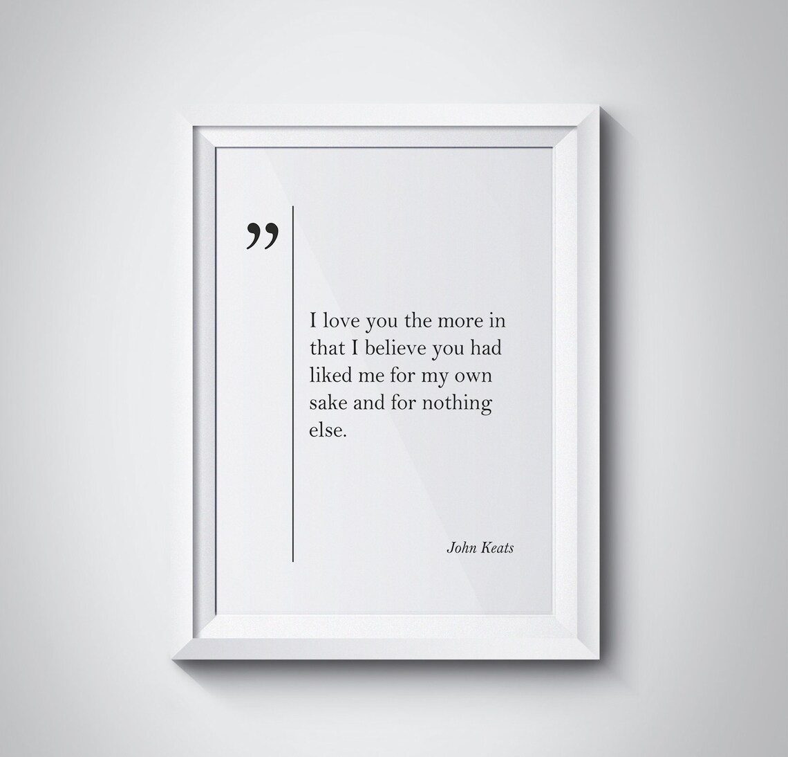 John Keats Quote Love Print John Keats Wall Art Love Wall Art John Keats Print Wife Gift John Keats Poster Inspirational Wall Art Love Print