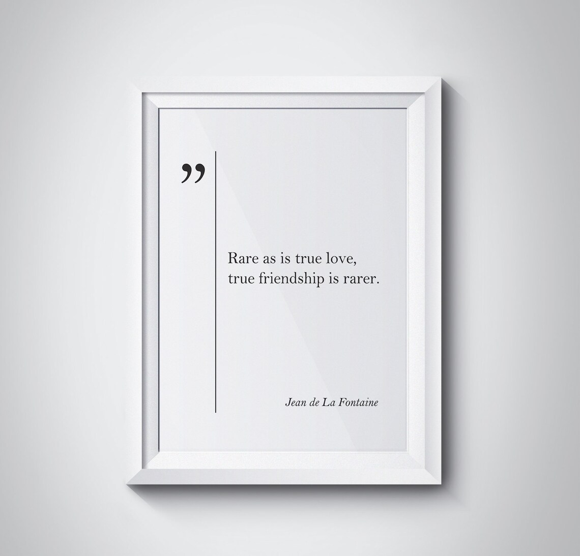 Jean de La Fontaine True Friendship Is Rarer Quote Minimalist Poster