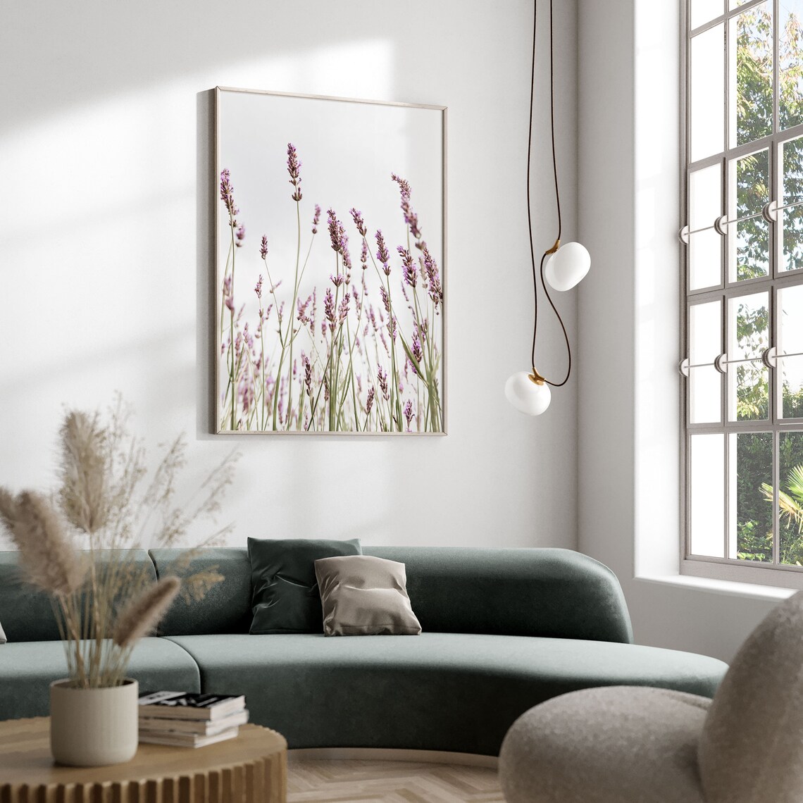 Lavender Flowers Print, Minimalist Botanical Poster - Image 3