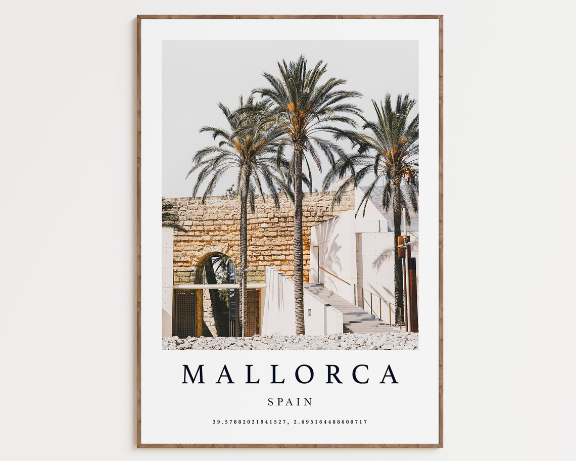 Mallorca Spain Aesthetic Travel Poster Art Print