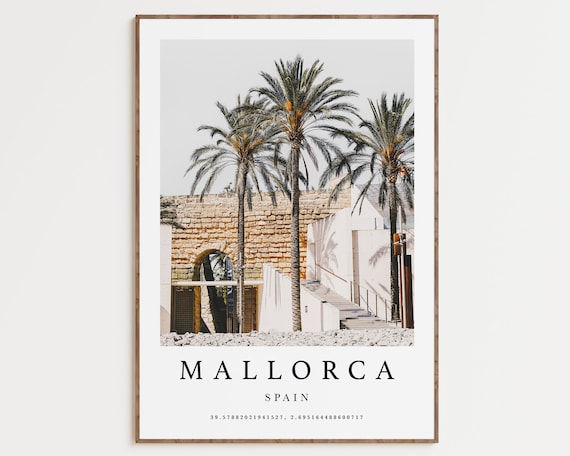 Mallorca Spain Aesthetic Travel Poster Art Print