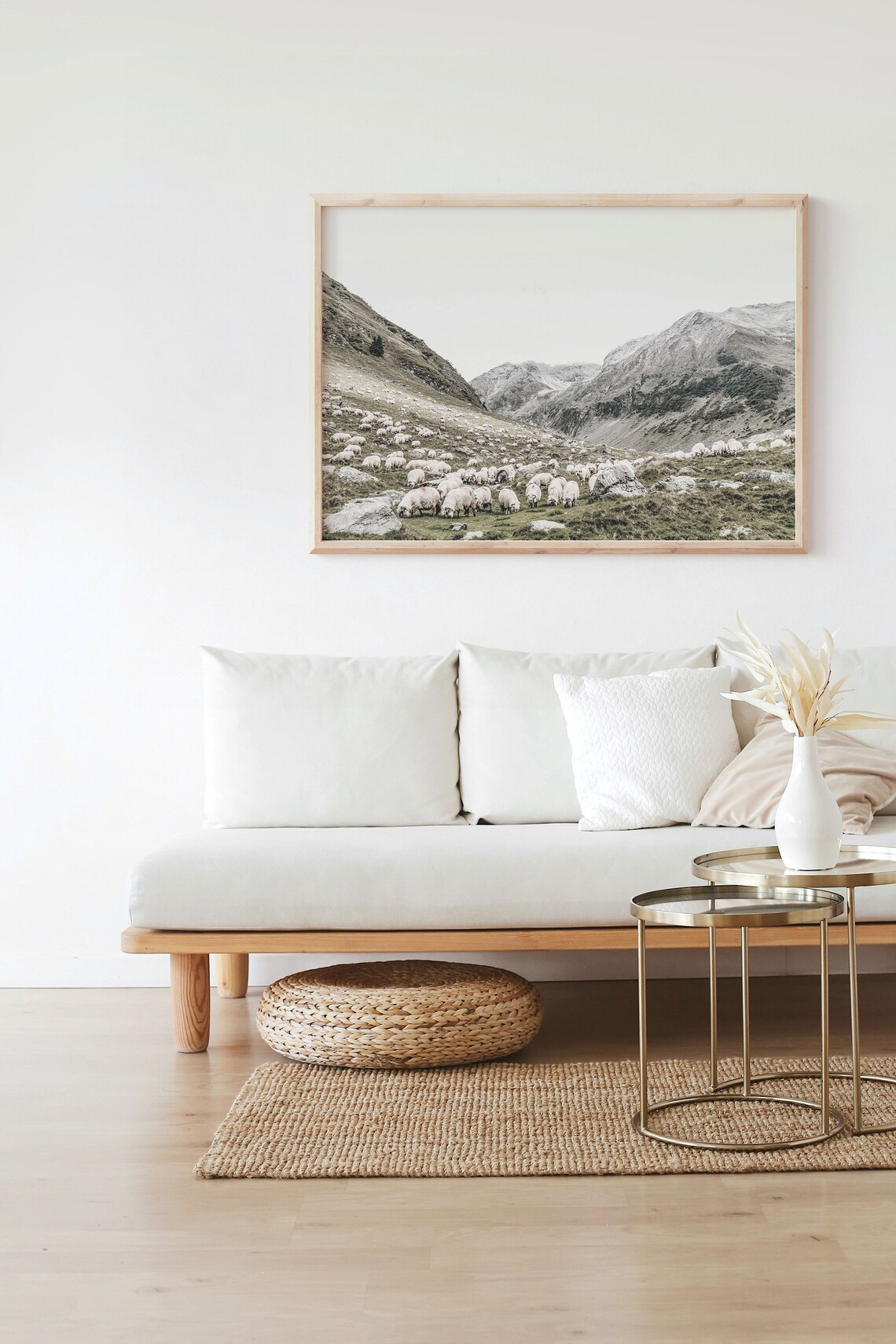 Wild Nature Sheep Mountain Art Print, Minimalist - Image 2