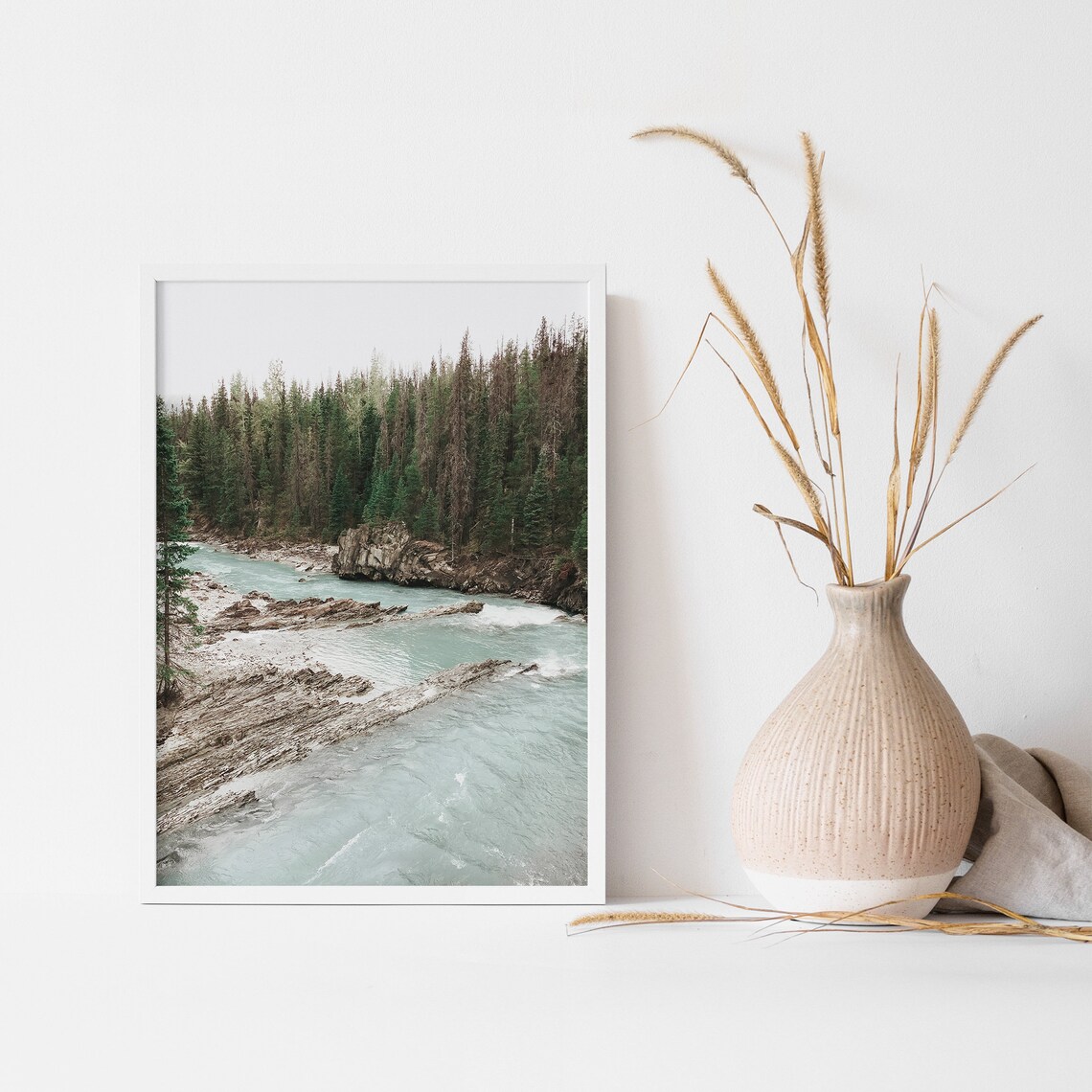 Fog Tree Nature Art Print, Forest Wall Decor - Image 2