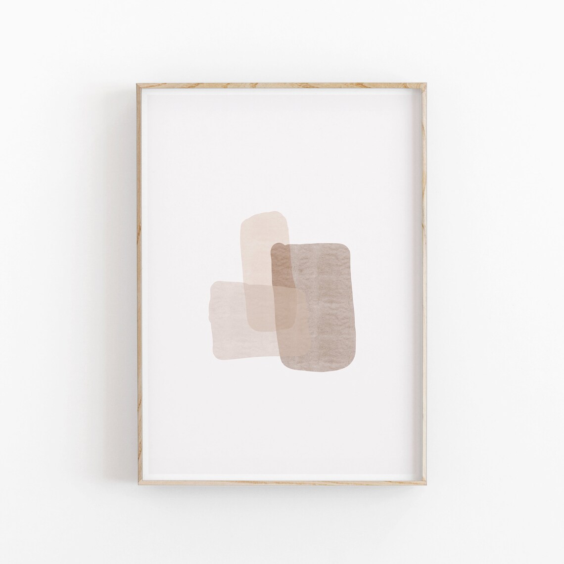 Abstract Beige Modern Art Print, Neutral Decor - Image 2