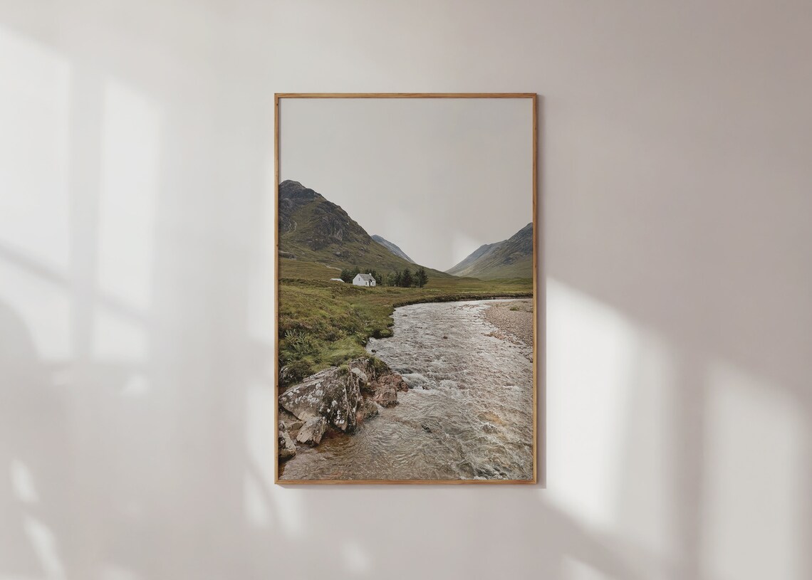 Scotland River Flowers Botanical Travel Art Print - Image 3