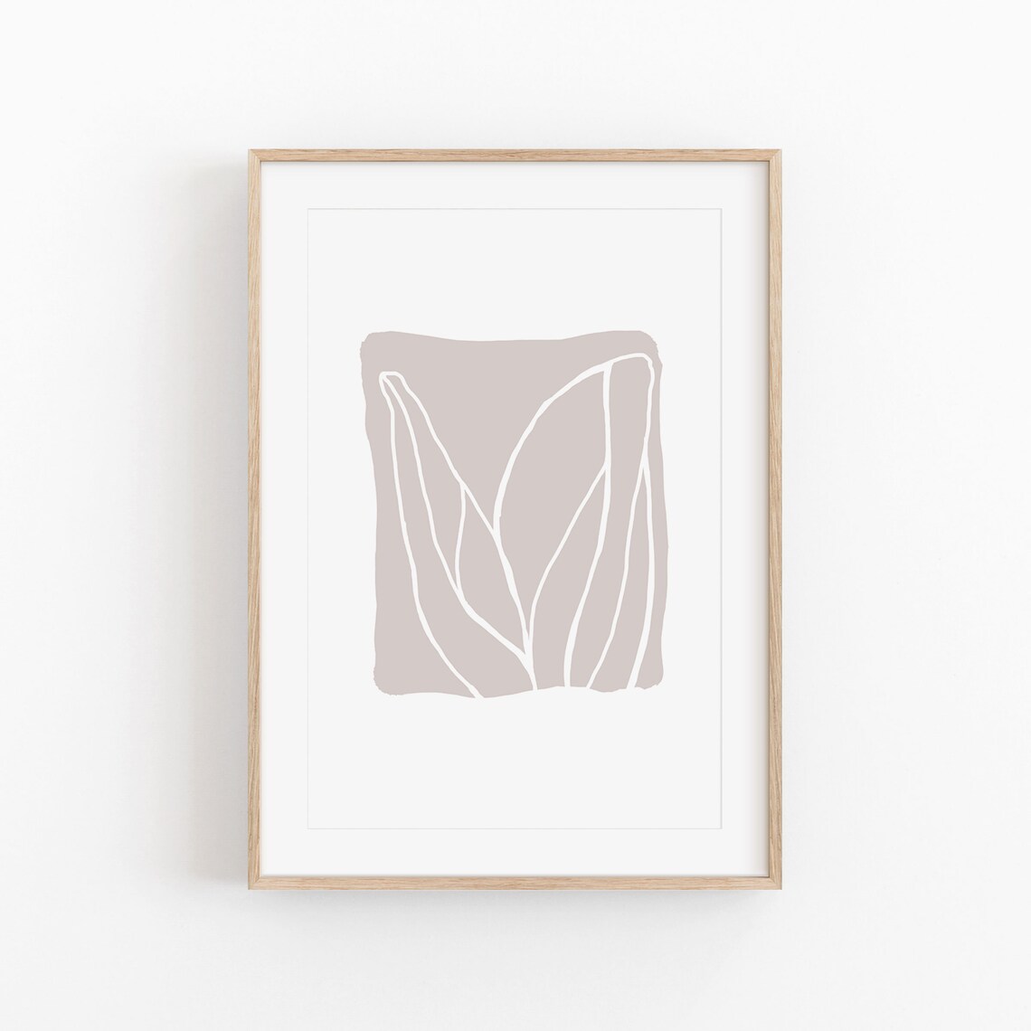 Abstract Wall Art Print, Neutral Beige Modern - Image 3