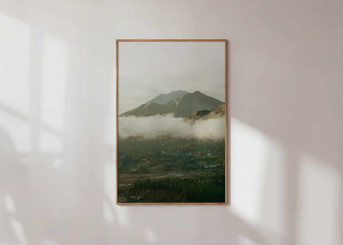 Bali Indonesia Volcano Landscape Travel Poster - Image 2