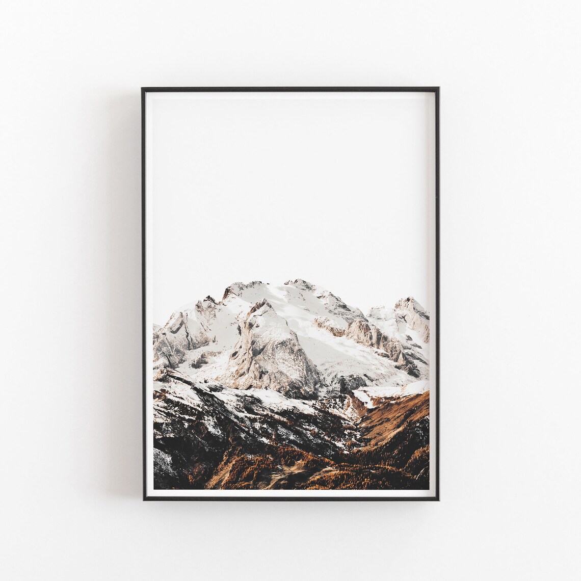 Mountain Art Print, Modern Minimalist Poster Decor