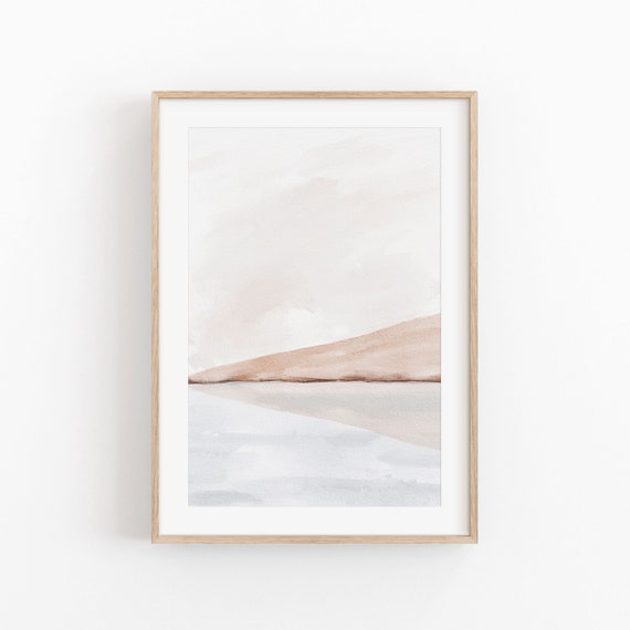 Abstract Watercolor Nature Poster, Modern Minimalist Decor