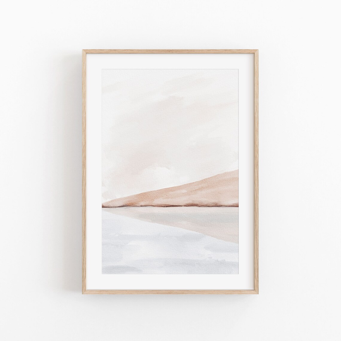 Abstract Watercolor Nature Poster, Modern Minimalist Decor